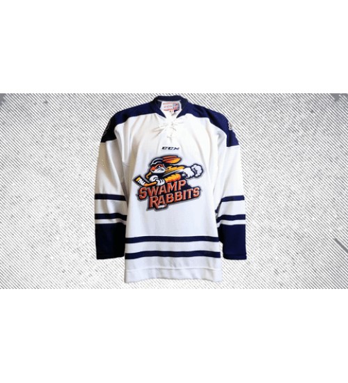 Custom ECHL Greenville Swamp Rabbits Home Hockey Jersey White